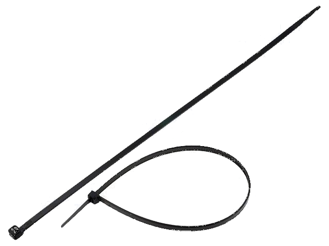 Kabelbinder; L: 300mm; W: 4,8mm; polyamide; 215,5N; zwart; Ømax: 85mm Kabelbinder; L: 300mm; W: 4,8mm; polyamide; 215,5N; zwart; Ømax: 85mm